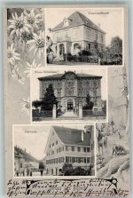 8180 Bülach 1910 Foto AK Rathaus Schule Kantonalbank
