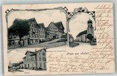 9204 Andwil SG 1903 Foto AK Handlung Käserie Kirche