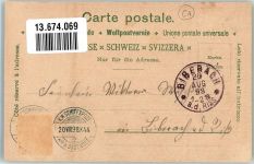 8590 Romanshorn 1898 Lithographie Leuchtturm Matrose Hafen Schiffspost K.W. auf d. Bodensee K 44