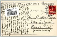 sign. Kreidolf E. Winter Zwerge skifahren Pro Juventute Schweiz 1919 Gebrauchsspuren