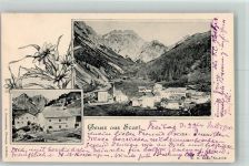 7550 Scuol Schuls 1910 Foto AK Scarl Gasthaus