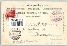 8200 Schaffhausen Sciaffusa 1898 Gebrauchsspuren Winterlothograhie Schifflände mit dem Munot Frohnwaagplatz