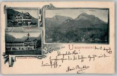 9657 Unterwasser 1899 Foto AK Pension Kuranstalt Sternen