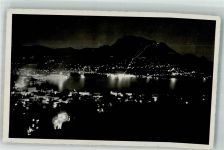 6900 Lugano Foto AK Nachtaufnahme