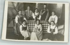 Tracht Frauen Gruppenfoto Tracht Schweiz Foto AK