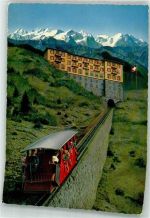 6370 Stans Foto AK Bergbahn Stanserhorn Bahn Hotel Stanserhorn Kulm