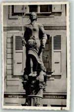1000 Lausanne Losanna Foto AK Denkmal Fontaine de la Justice