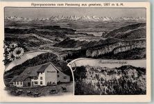 4719 Ramiswil Foto AK Alpenpanorama Gasthaus Passwang