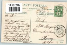 St. Peter Postkutsche Hotel Post Postkutsche Schweiz 1908 Lithographie