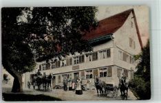 8508 Homburg Oberhörstetten Foto AK Postkutsche Gasthaus zum Grünhof