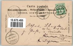 3270 Aarberg 1905 Foto AK Postamt Bahnhof Schulhaus