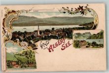 6315 Oberägeri Lithographie Pension Aegerisee