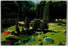 7180 Disentis Mustér 1967 Foto AK Zeltplatz