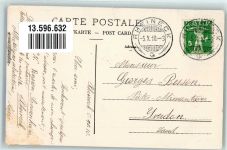9424 Rheineck 1910 Gebrauchsspuren Pension Sonnenheim