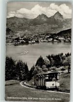 6377 Treib Seelisberg 1951 Foto AK Bergbahn Treib-Seelisberg