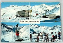 6490 Andermatt Winter Gurschenalp Seilbahn Mittelstation