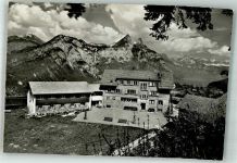 8757 Filzbach Foto AK Pension Ferienheim vom Blauen Kreuz Zürich