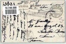 Locarno Dampfschiff Briefmarke Bildseite Binnenschiff 1908 Foto AK