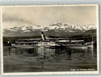Zürich Raddampfer Stadt Rapperswil Zürichsee Binnenschiff Foto AK