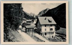 7057 Langwies Foto AK Gasthaus Hotel Bahnhof