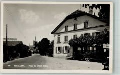1040 Echallens Foto AK Feldpost Bttr.Mot.Can.Lourds 101 Place du Chavel Blanc