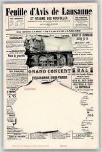 1000 Lausanne Losanna Zeitungs AK Zeitung Feuille d´Avis de Lausanne