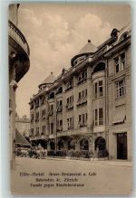 8000 Zürich Foto AK Brauerei- Kutsche Elite Hotel Bahnhofstrasse 41