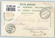 8942 Oberrieden 1903 Foto AK Postamt Villa Rosengarten
