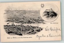 8260 Stein am Rhein 1908 Künstlerkarte sign. Felle Burg Hohenklingen