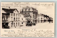 8610 Uster 1918 Foto AK Hotel Usterhof Bahnhof- Straße