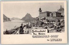 6906 Castagnola-Cassarate Foto AK Schloss - Hotel Pension Riviera