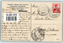 6600 Locarno 1914 Foto AK Pension Kurpension Sonnenheim Monti
