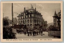 8703 Erlenbach ZH 1914 Foto AK Hotel zum goldnen Kreuz