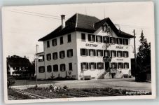 8627 Grüningen 1939 Foto AK Gasthaus Adler Binzikon
