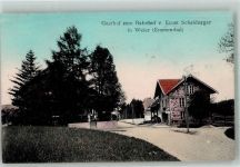 3462 Weier im Emmental 1911 Foto AK Gasthaus zum Bahnhof Bahnpost Ramsei-Sumiswald-Huttwil Zug 8