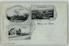 Worb Bahnhof Eisenbahn Schloss Bahnhof Schweiz 1899 Foto AK