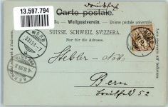 Worb Bahnhof Eisenbahn Schloss Bahnhof Schweiz 1899 Foto AK