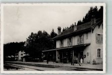 Couvet Bahnhof C.F.F. Bahnhof Schweiz 1949 Foto AK