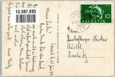 Couvet Bahnhof C.F.F. Bahnhof Schweiz 1949 Foto AK