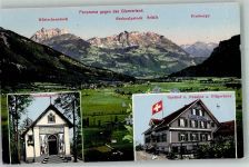 8717 Benken SG 1917 Foto AK Gasthaus und Pension z.Pilgerhaus Gnadenkapelle Feldpost