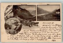 7503 Samedan Samaden 1897 Vorläufer Postkutsche Vorläufer Bernina Hospiz