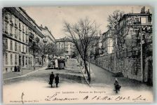 1000 Lausanne Losanna 1903 Foto AK Straßenbahn Avenue de Georgette