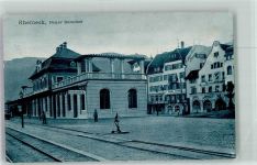 Rheineck Bahnhof Bahnhof Schweiz 1915 Foto AK