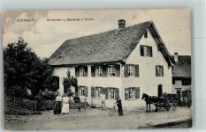 8566 Dotnacht Foto AK Gasthaus und Bäckere zur Sonne Fahrrad Kutsche