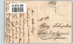 8590 Romanshorn 1901 Lithographie Zeppelin Hafen Hotel Pension schiff Inselchen