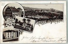 9043 Trogen Lithographie Krankenhaus Kuranstalt Lindenbühl Schule Vorläufer