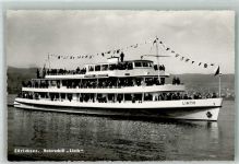 Zürich Motorschiff Linth auf dem Zürichsee Photoglob 9335 Binnenschiff Foto AK