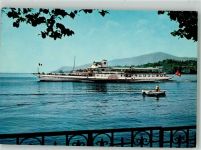 Lausanne Losanna Raddampfer Montreux auf dem Genfersee Binnenschiff Foto AK