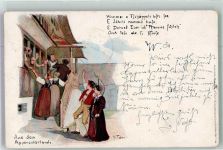 1899 Künstlerkarte sign. Tobler V. Appenzeller Postkarten No. 135/6