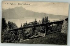 6410 Goldau Foto AK Zahnradbahn Schnurtobelbrücke Rigibahn